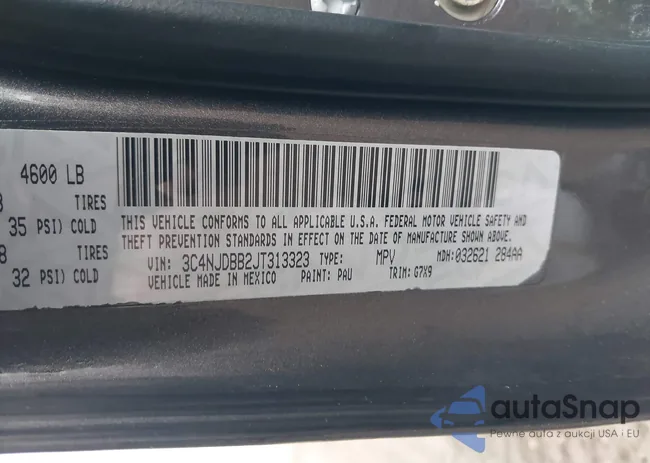 3C4NJDBB2JT313323: 38374273