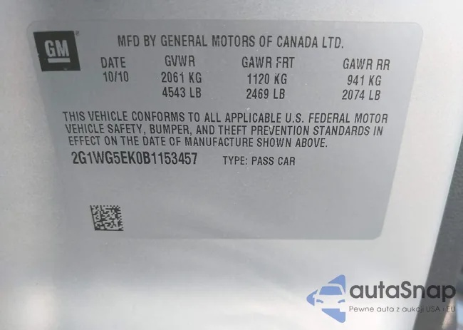 2G1WG5EK0B1153457: 38384999