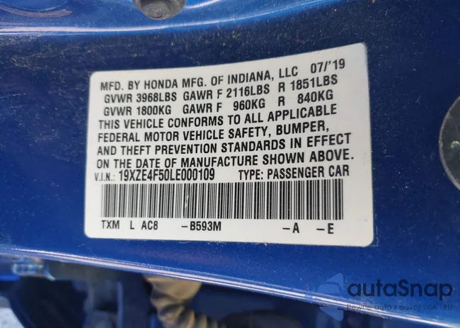 19XZE4F50LE000109: 38399638