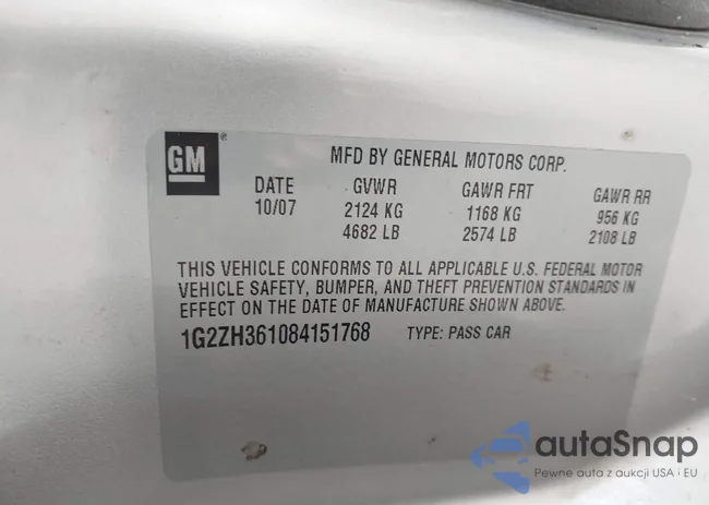 1G2ZH361084151768: 38407096