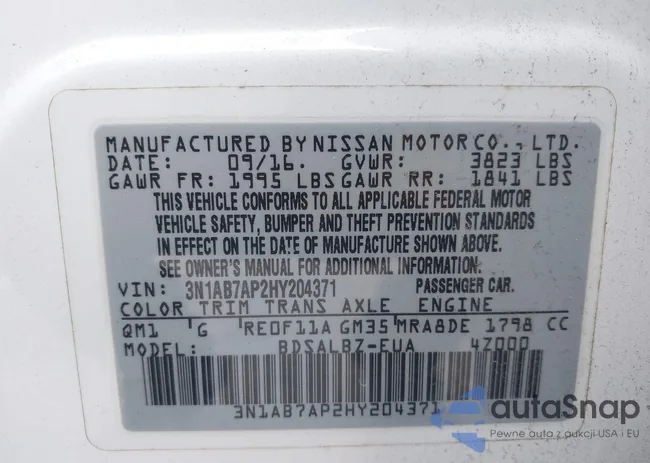 3N1AB7AP2HY204371: 38407170