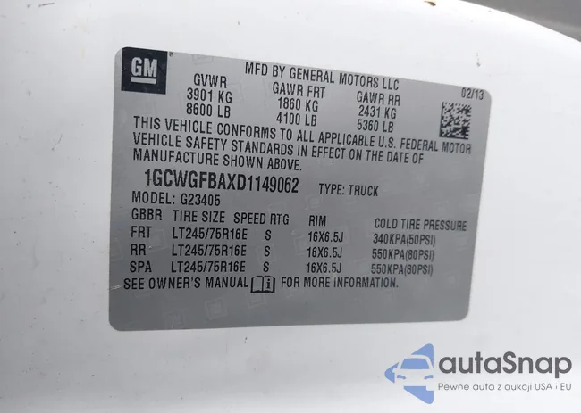 1GCWGFBAXD1149062: 38408667