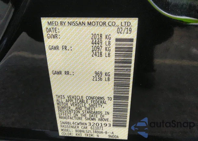 1N4BL4CW9KN320193: 38412465