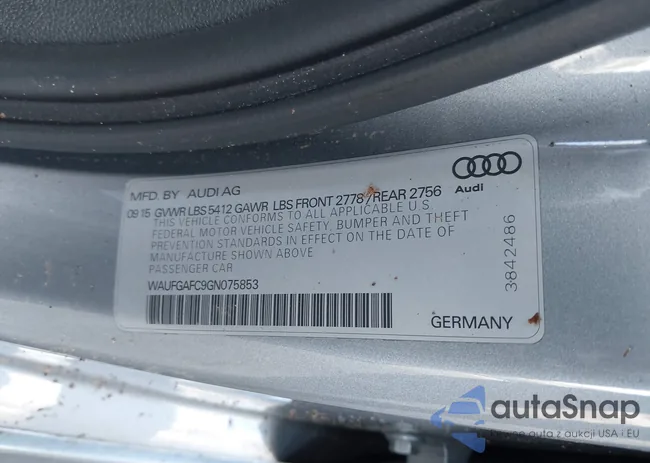 WAUFGAFC9GN075853: 38418119