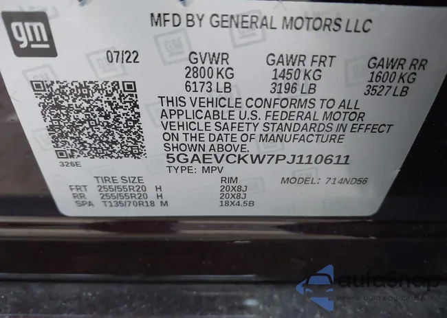 5GAEVCKW7PJ110611: 38421881