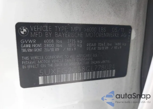 5UXFG2C58CL778024: 38424342