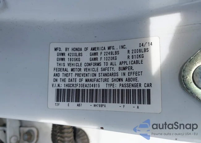 1HGCR2F30EA204915: 38432073