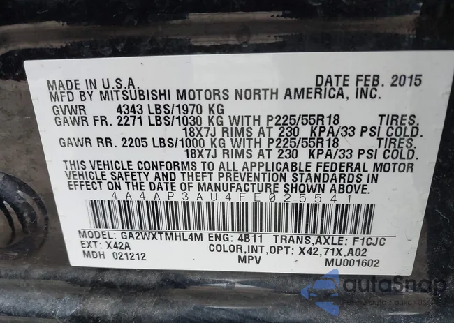 4A4AP3AU4FE025541: 38457171