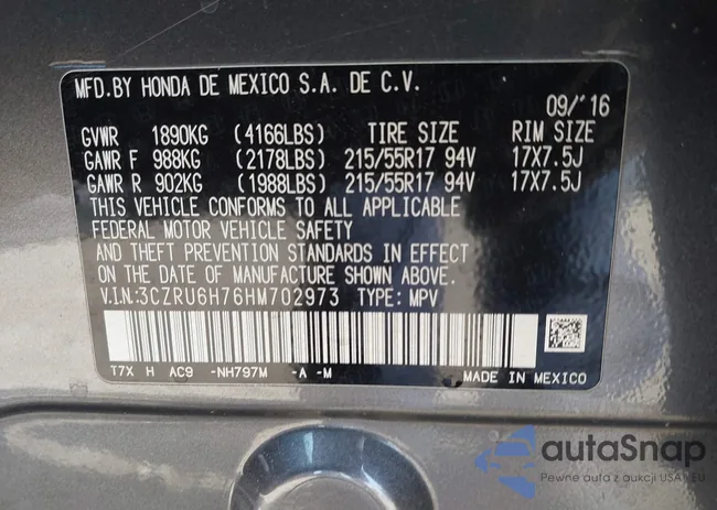 3CZRU6H76HM702973: 38461757