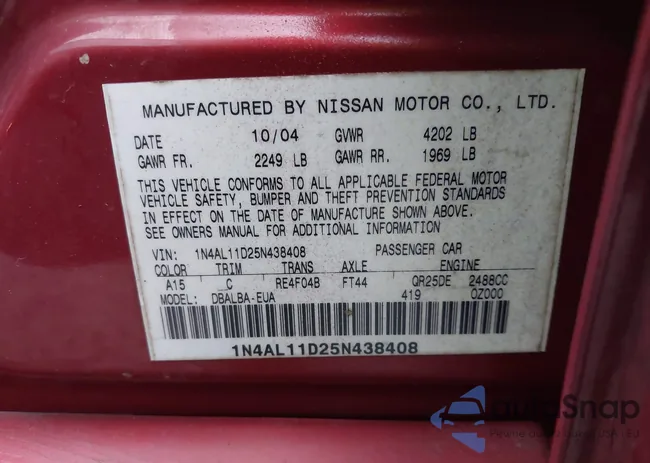 1N4AL11D25N438408: 38468143