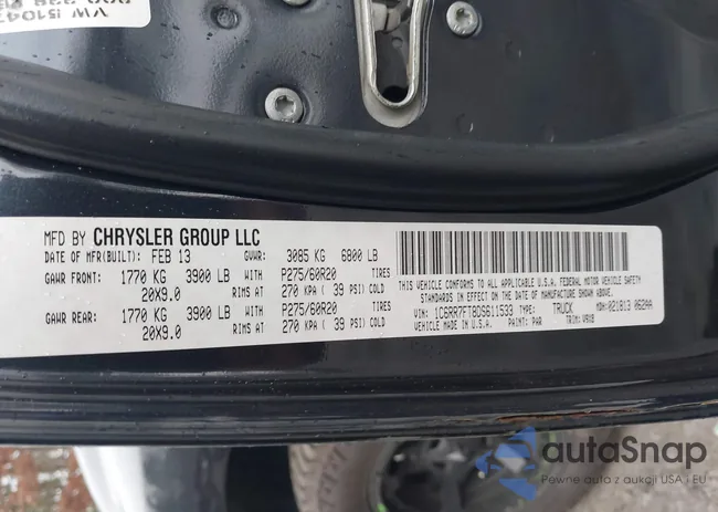 1C6RR7FT8DS611533: 38474752