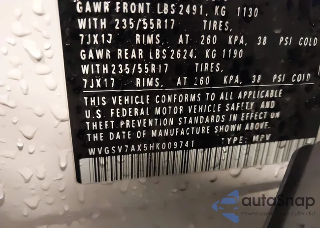 WVGSV7AX5HK009741: 38489974