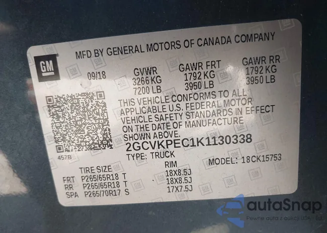 2GCVKPEC1K1130338: 38492445