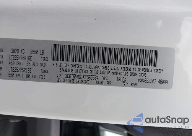 3C6TRVAG1KE565564: 38494576