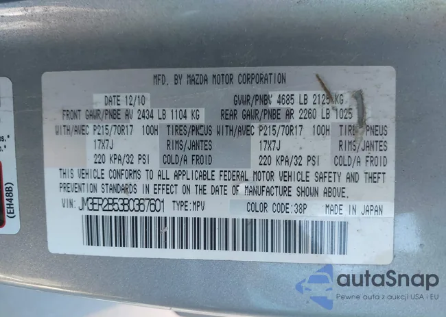 JM3ER2B53B0367601: 38495876