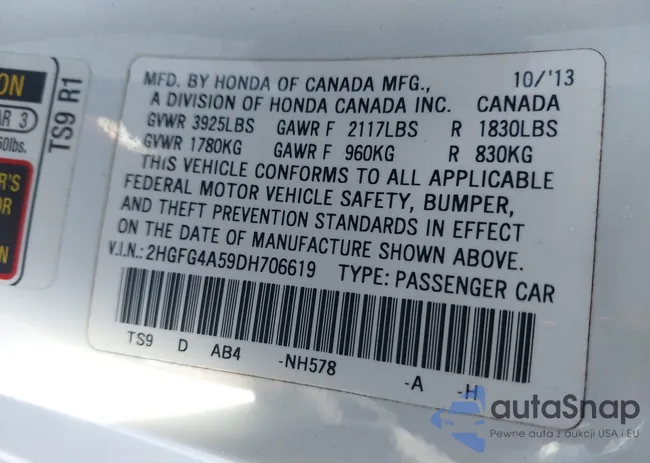 2HGFG4A59DH706619: 38496261