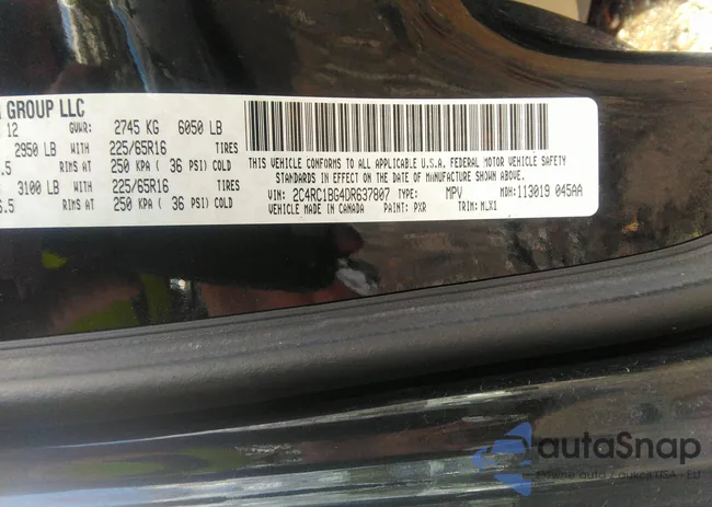 2C4RC1BG4DR637807: 38499840