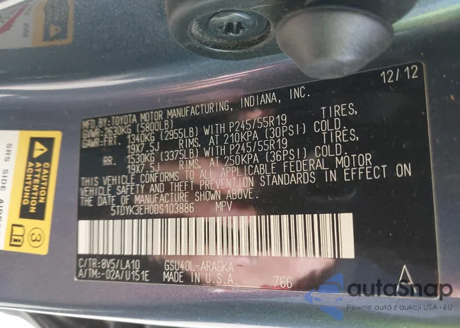 5TDYK3EH0DS103886: 38501066