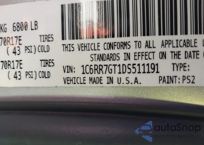 1C6RR7GT1DS511191: 38502015