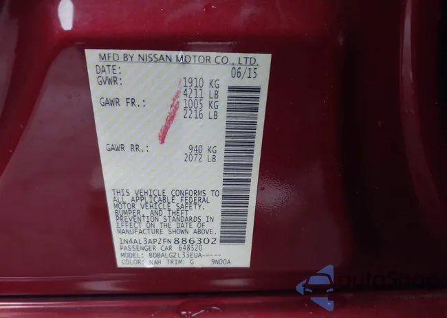 1N4AL3AP2FN886302: 38507238