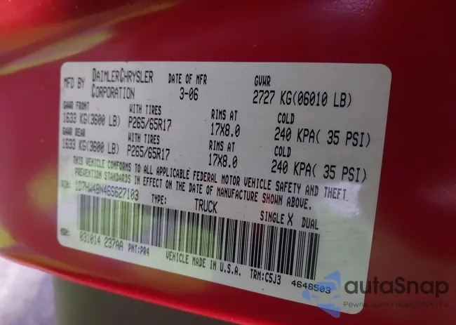 1D7HW48N46S627103: 38515452