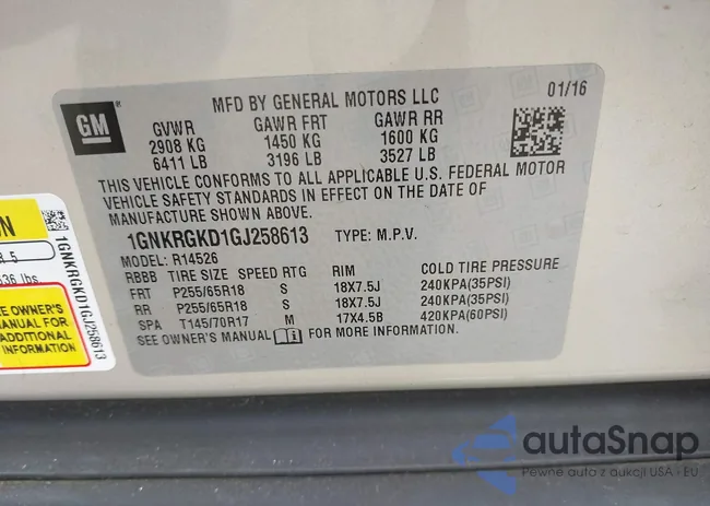 1GNKRGKD1GJ258613: 37523082