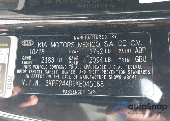 3KPF24AD9KE045168: 37540896