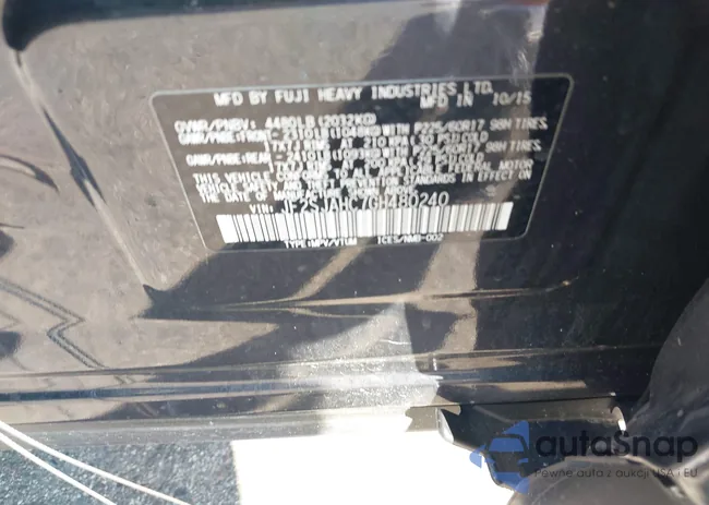 JF2SJAHC7GH480240: 37541707