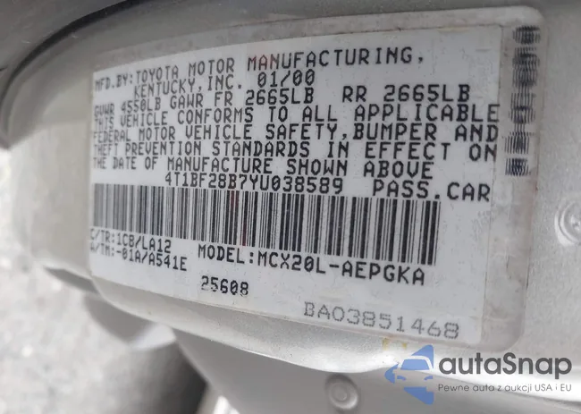 4T1BF28B7YU038589: 37585402