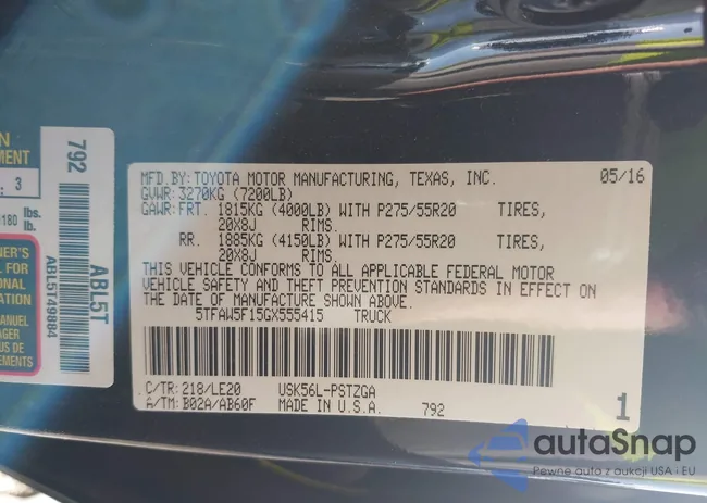 5TFAW5F15GX555415: 37604927