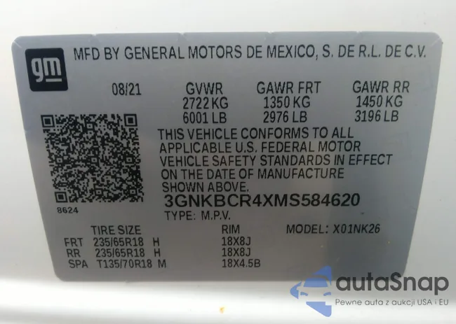 3GNKBCR4XMS584620: 37618192