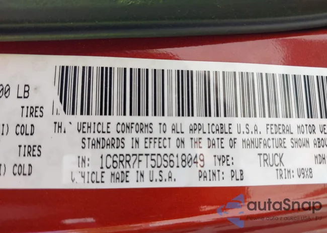 1C6RR7FT5DS618049: 37624920