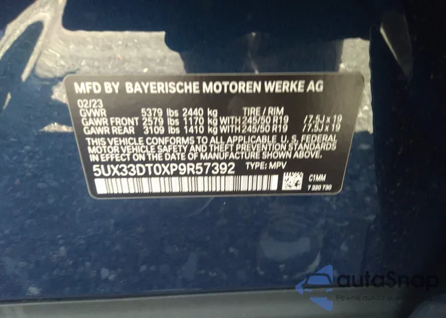 5UX33DT0XP9R57392: 37635656