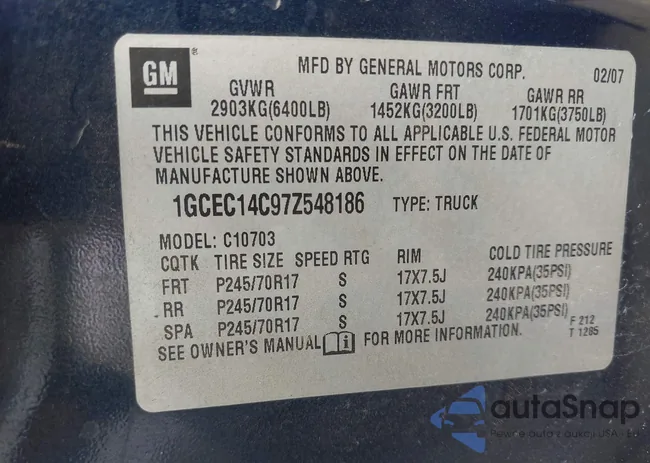 1GCEC14C97Z548186: 37641045