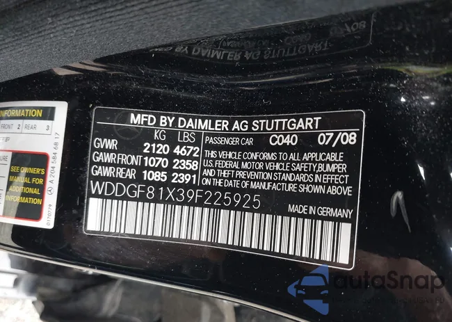 WDDGF81X39F225925: 37644888