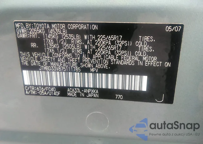 JTMBD33V875111785: 37657578