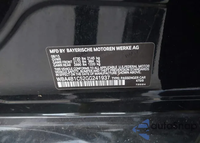 WBA4B1C52GG241937: 37658126