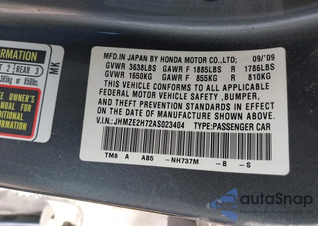 JHMZE2H72AS023404: 37672288