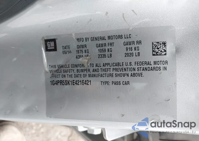 1G4PR5SK1E4216421: 37679662