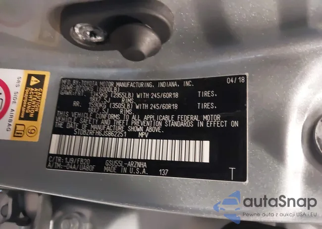 5TDBZRFH6JS862251: 37690700