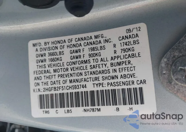 2HGFB2F51CH593744: 37707530