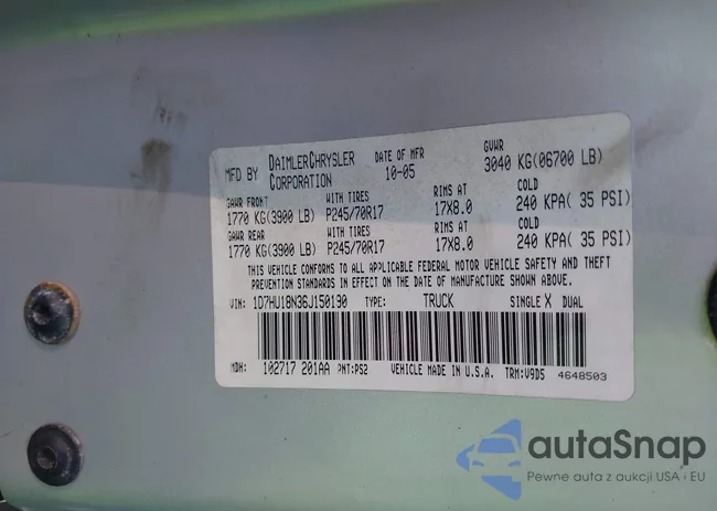 1D7HU18N36J150190: 37714934