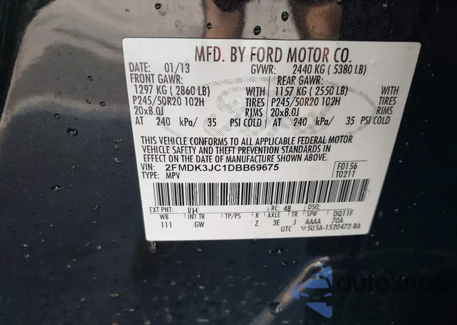 2FMDK3JC1DBB69675: 37720317