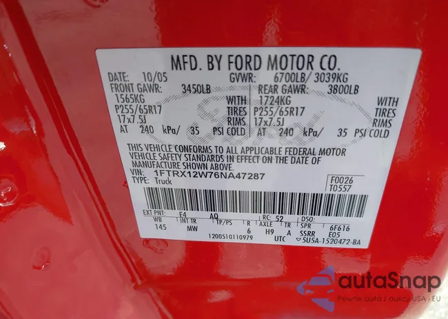 1FTRX12W76NA47287: 37722053