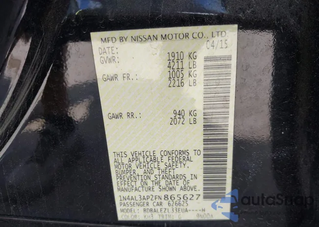 1N4AL3AP2FN865627: 37726889