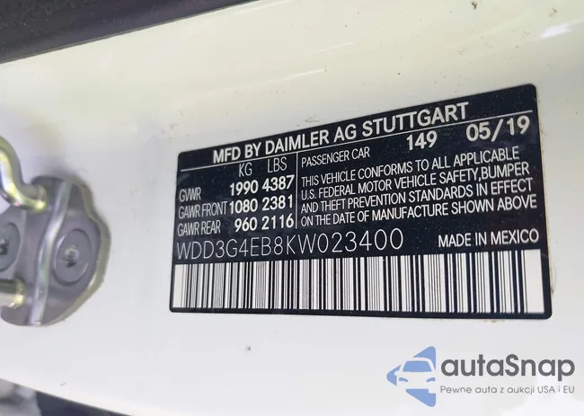 WDD3G4EB8KW023400: 37744676