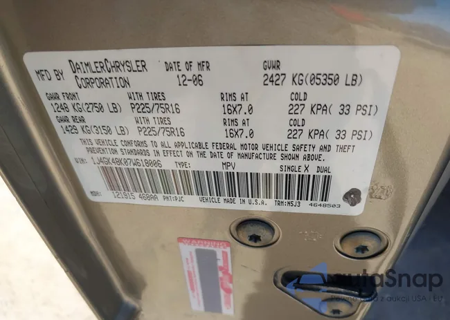 1J4GK48K07W618006: 37753163