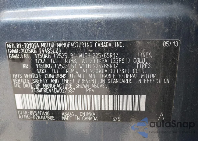 2T3WFREV4DW027687: 37774636