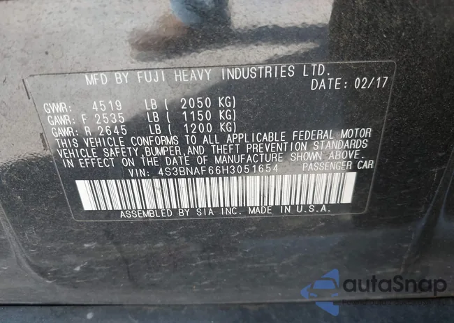 4S3BNAF66H3051654: 37776135