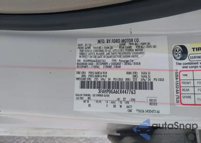 3FAHP0GA6CR447763: 37779090